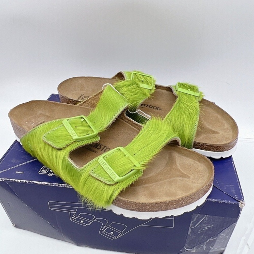 Birkenstock Concepts Arizona Men's Sandals Flats Slides Lime Green EU 43 US 10 - Picture 3 of 11